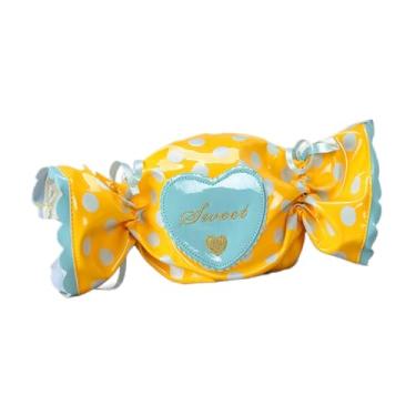 Imagem de Colaxi Bolsa crossbody em formato de doce linda carteira de viagem para compras na praia, Amarelo