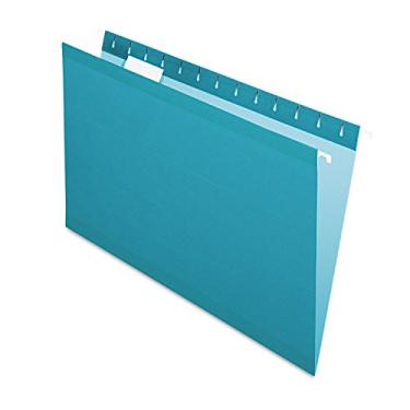Imagem de Pendaflex Pasta para pendurar refor ada, aba 1/5, Legal, azul-petr leo, 25/caixa