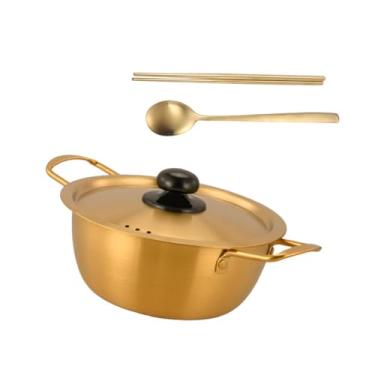 Imagem de ＫＬＫＣＭＳ Pote de cozinha ramen coreano, pote de frutos do mar, prático, aquecimento rápido, pote de macarrão instantâneo coreano, sopa kimchi para, 22cm