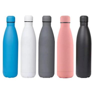 Imagem de Garrafa isotermica emborrachada classic em aco inox 500ml gelada quent