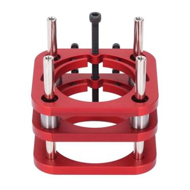 Imagem de Base do de Elevação Mesa do Roteador, Liga de Alumínio, Aço Inoxidável, Fixação de 4 Mandíbulas, Aperto Forte, Fixação Firme Com Manivela, Levantamento Resistente de 51 Mm