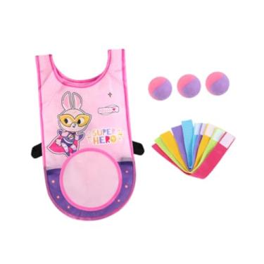 Imagem de menolana Dodgeball Game 3 Sticky Ball Toy Kids Down Outdoor Sportstoy 5 fitas interativas Dodgeball Set Set Toss Game para externo interior, Rosa