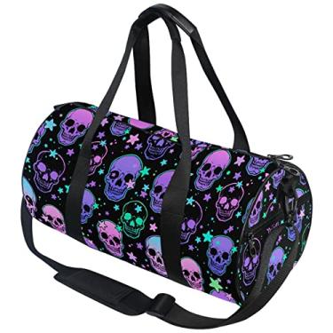 Imagem de Bolsas de viagem masculinas caveiras mágicas bolsa de ginástica esportiva bolsas de viagem para pernoite femininas bolsas de fim de semana para viajar, Caveiras 041, OneSize