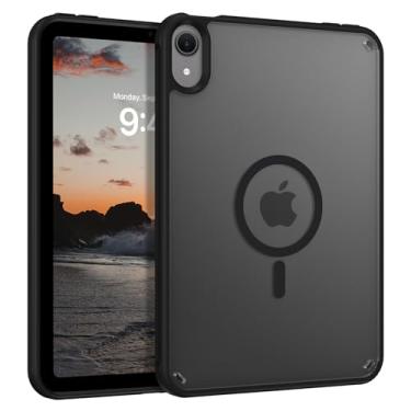 Imagem de Telaso Capa magnética para iPad Mini 7 A17 Pro 2024/iPad Mini 6 2021 8,3 polegadas iPad Mini 7ª/6ª geração, capa protetora de TPU macio e fosco translúcido para iPad Mini 7/Mini 6, preta