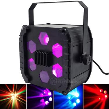 Imagem de Canhão Projetor Jogo De Luz Led Rgb Sensor Ritmo Mais forte, Com Alça 