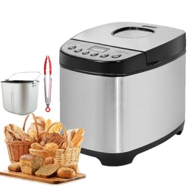 Imagem de MáQuina De Fazer PãO EléTrica Digital, Capacidade De 1,5-2 Libras, 12 ConfiguraçõEs, Temporizador De 13 Horas, FunçãO "Manter Aquecido" De 60 Minutos, Visor Lcd