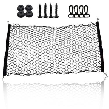 Imagem de 1 peça de rede de carga elástica, rede de carga traseira de carro, organizador de rede de porta-malas de 110 x 39,9 cm para carro, adequado para a maioria dos carros, caminhões, SUVs