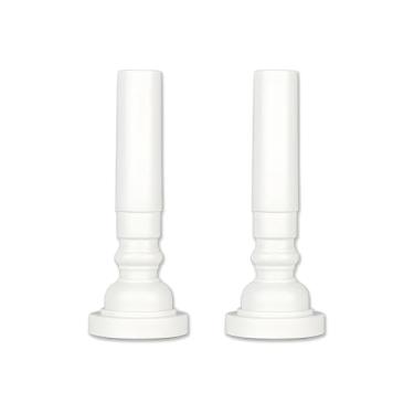 Imagem de RuiJOTWAT 2 boquilhas brancas de plástico para trompete, instrumento de sopro 7C para trompete