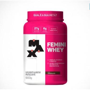 Imagem de Femini Whey (900g) - Max Titanium, 900g, Chocolate