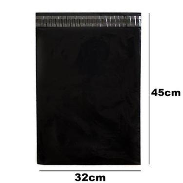 Imagem de Envelope de Segurança plástico 32x45 Preto Correios 100pcs - mmcomerci