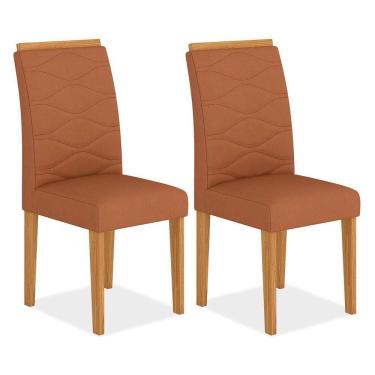 Imagem de Kit 2 Cadeiras Estofadas Everest Comfort Cinamomo/suede Terracota - Ma