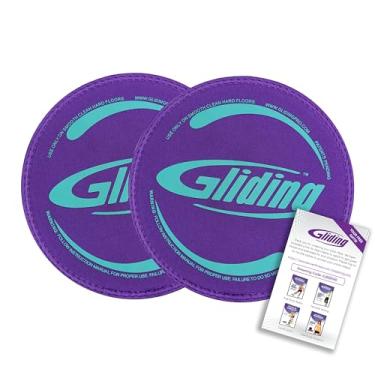 Imagem de Gliding Discos para pisos de madeira, roxo, 1 par, discos originais autênticos, inclui 4 treinos de transmissão de vídeo