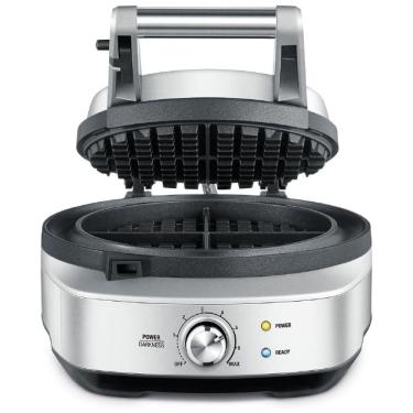Imagem de Máquina de waffles sem bagunça, aço inoxidável escovado, BREVILLE BWM520XL, Cinza