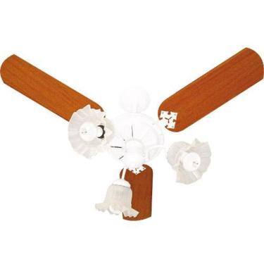 Imagem de Ventilador De Teto New Beta Com Lustre 3 Pás Laqueado Venti