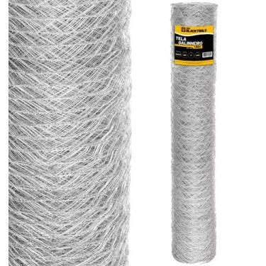 Imagem de Tela De Arame Galvanizado Horta Galinheiro Fio 23 1,80x50m The Black T