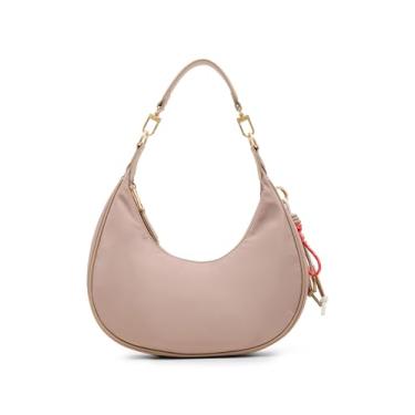 Imagem de Anne Klein Bolsa de ombro feminina crescente com alça removível, cinza-acastanhado atemporal, Taupe atemporal, Small