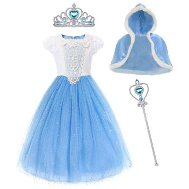 Imagem de Fantasia de princesa myzls Cinderella Snow White Tamanho 150