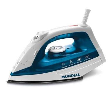 Imagem de Ferro A Vapor Mondial Base Antiaderente 1200W F-32 Azul 127V