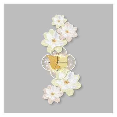 Imagem de Pintura decorativa com relógio Luminária de parede moderna 3D com relógio e controle remoto | Decoração de luminária de parede grande para sala de estar | Relógios de parede grandes silenciosos e anti