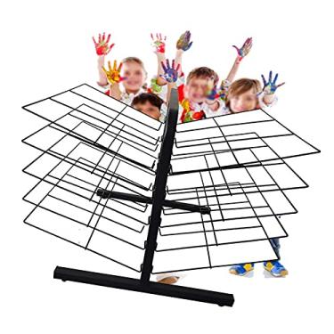 Imagem de WUHUQN Estante de secagem de arte infantil, quadro de pintura a óleo de cavalete de estúdio escolar de estúdio de arte, A3, 8K de papel para secagem e exibição de escritório
