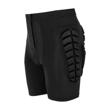 Imagem de kowaku Protetor de shorts acolchoados de proteção do quadril, guarda de quadril espessado para proteção contra quedas para snowboard de esqui de skate, S Milk Silk