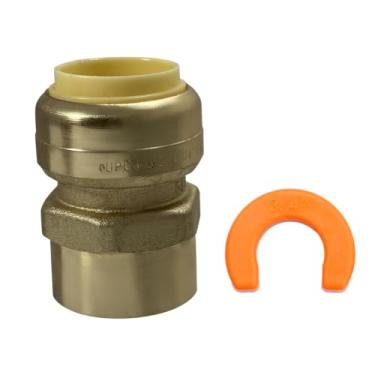 Imagem de 2 peças de adaptador fêmea XFITTING Push Fit 3/4 polegadas x 3/4 polegadas, adaptador fêmea push to connect, com 1 clipe, 27-2-7 = 2XX