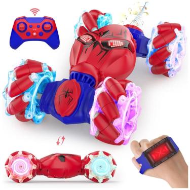 Imagem de Carrinho de Controle Remoto SAUFTTI, Brinquedo de Carros de Acrobacias com Sensor de Gestos para Meninos de 6 a 12 Anos, 2,4GHz 4WD RC