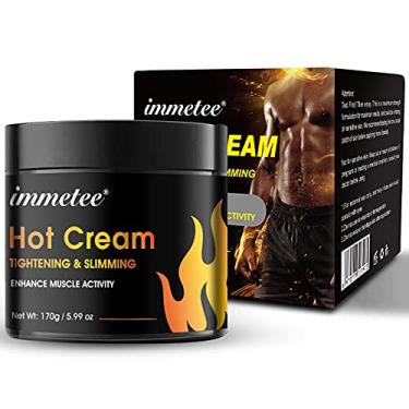 Imagem de immetee Creme Quente Para Queimar Gordura Da Barriga, Creme Quente Para Queimar Gordura E Celulite, Gel Para Queimar Gordura E Suor, Intensificador De Exercícios Para Modelar Cintura, Abdômen E Glút