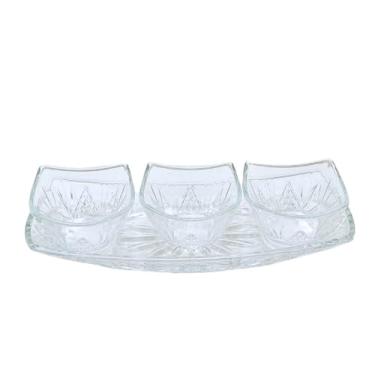 Imagem de Conjunto de Bowl Berlin 170ml com Bandeja de Vidro para Molhos/Petiscos Dumiat
