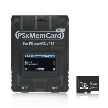 Imagem de Cartão de memória BITFUNX PSXMemcard Gen2 com 8GB microSD para PS1/PS2