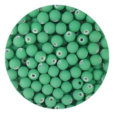 Imagem de Miçanga Emborrachada 8mm 200un p/ Montar Pulseira Infantil Terço Brinc