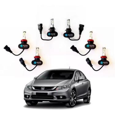 Imagem de Kit Led Civic G9 Farol Baixo + Alto + Neblina (Kit Premium) - Aparte L