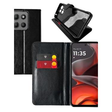 Imagem de Capa Capinha Carteira Para Motorola Moto G15 Case Couro Flip - NoBrand