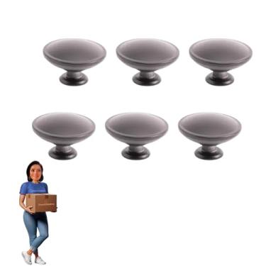 Imagem de Puxador Colonial Botão 34mm Preto – Kit com 6 Unidades | Estilo Clássico para Gavetas, Armários e Móveis Planejados, Escola 2:1