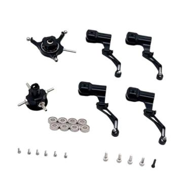 Imagem de Milageto Kit de placa oscilante para helicóptero RC, clipe de folha e acessórios para K124 K170, Preto
