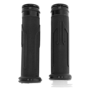 Imagem de TUCKBOLD Kit de capa de manopla de motocicleta de liga de alumínio de 22 mm 15/40.6 cm 24 mm para motocicleta, scooter, bicicleta, quadriciclo, preto