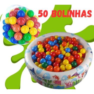 Imagem de Piscina Bolinhas Infantil Inflável 50 Com Bolinha 100 Litros Bebê Meni
