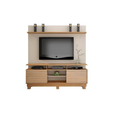 Imagem de Estante Home Theater para TV até 60 Polegadas 2 Portas Texas Off White/Cinamomo - Valdemóveis