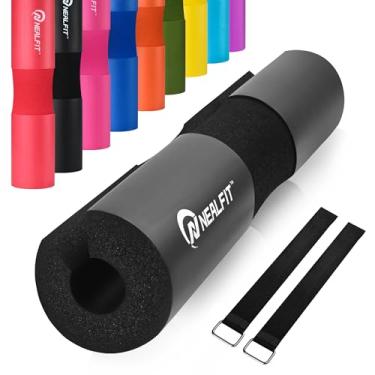 Imagem de NEALFIT Almofada de agachamento com barra para agachamentos — Almofada de barra de agachamento — Ótimo para levantamento de peso, pulmões e impulsos de quadril — Almofada de esponja de espuma —