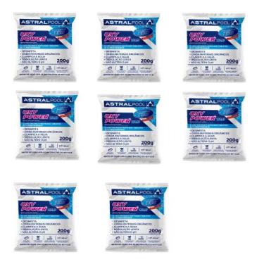 Imagem de Kit 8 Tablete De Cloro Piscinas 5 Em 1 200g Astralpool