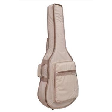 Imagem de Capa Bag Violão Folk Acolchoada Nylon 420 Stone Bege - JPG