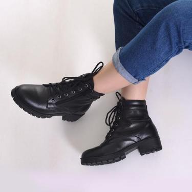 Imagem de Bota Coturno Feminina Couro Tratorada Chelsea Confort Flex - WSHOES, P