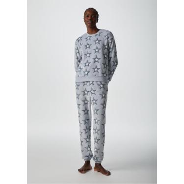 Imagem de Pijama Longo Feminino Em Fleece Estrelas-Feminino