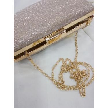 Imagem de Bolsa de festa transversal e tiracolo., Bege gold