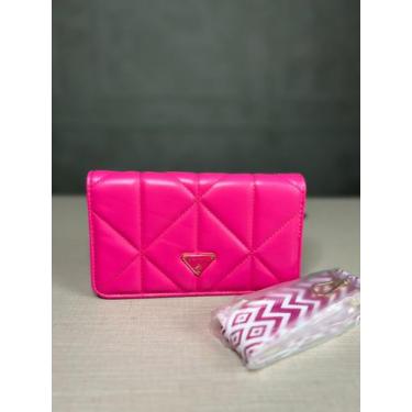 Imagem de Bolsa Feminina Média Transversal Fechamento Duplo Sintético - MissDong