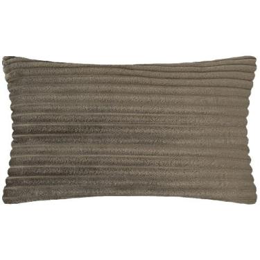 Imagem de Almofada Retangular Flanel Pelúcia Tabaco 50x28cm - Sua Casa Decor