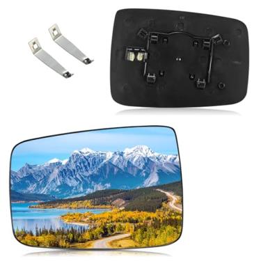 Imagem de BDFHYK Vidro espelhado compatível com Dodge Ram 1500 2500 2009-2018 retrovisor lateral com placa de apoio, substitui 68050299AA, 68079363AA, aquecido (lado esquerdo)