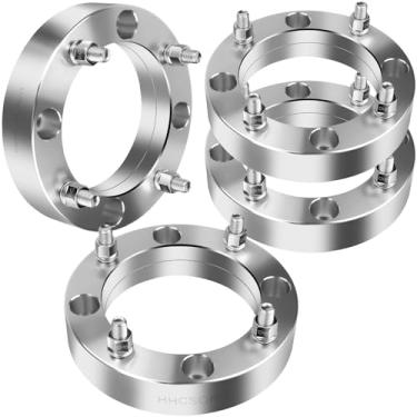 Imagem de HHCSOP Espaçadores de roda ATV 4x156 3.8 cm para Polaris RZR 900 2015-2017, Polaris RZR XP 1000 2014 2015 2016 2017 2018, 4 peças de adaptadores de roda prata com parafusos M12x1,5 e 131 mm Furo