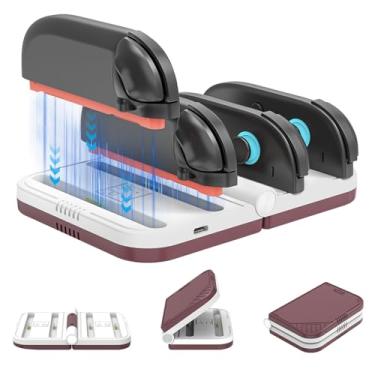 Imagem de Foldable 4-Slot Charging Dock for Nintendo Switch 2, Portable Travel-Ready Charging Station with LED Indicators, Fast Charging for JoyCons Controllers (Claret)