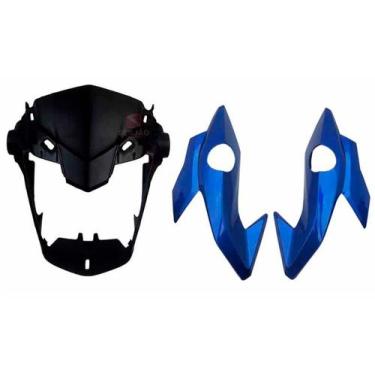 Imagem de Carenagem Farol Titan160 Abas Laterais Bananinha Azul - Serjão Motopeç